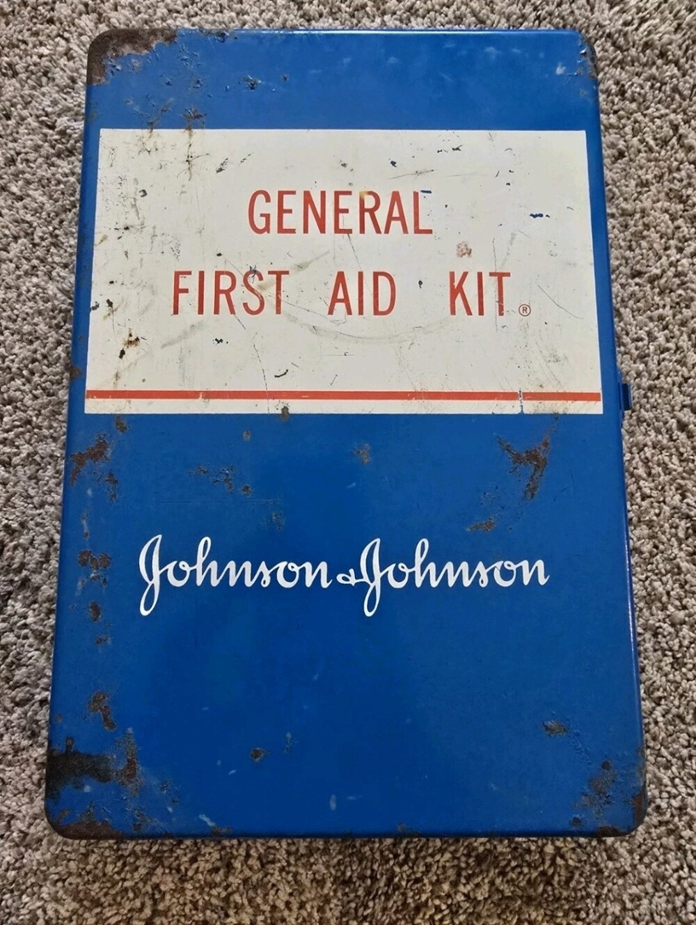 Johnson & Johnson Vintage Blue First Aid Kit